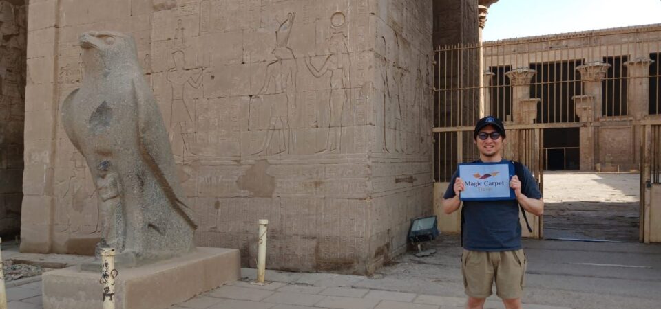 tourist at Edfu temple