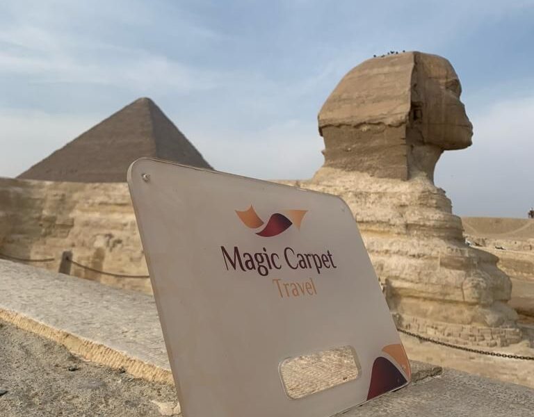 The great pyramids and the Sphinx