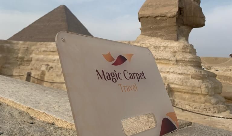 The great pyramids and the Sphinx