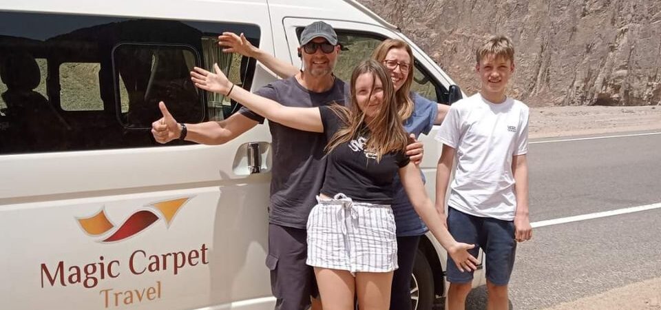 Tourists with Magic Carpet AC van